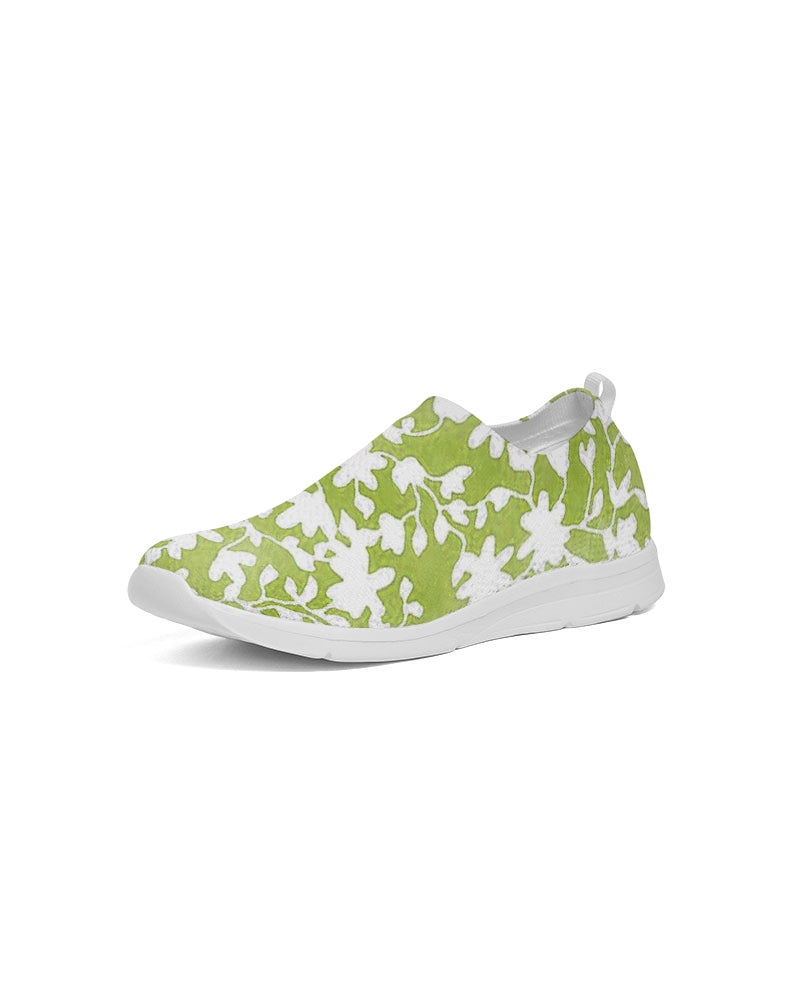 Camo Flower Grass Men's Slip-On Flyknit Shoe