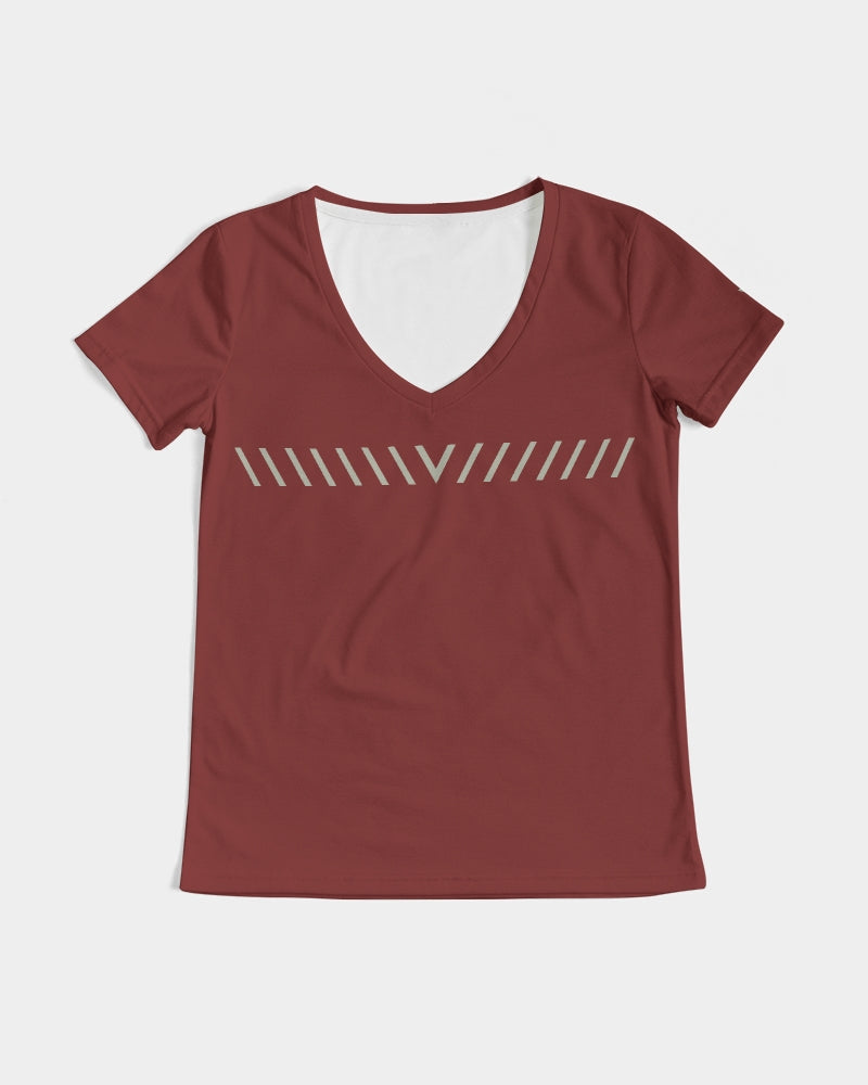 Solid State of Mind V Rossetto Women's V-Neck Tee | Always Get Lucky