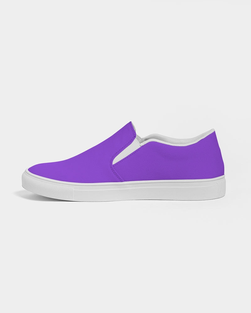 Split Personality Stripe Purple Women's Slip-On Canvas Shoe