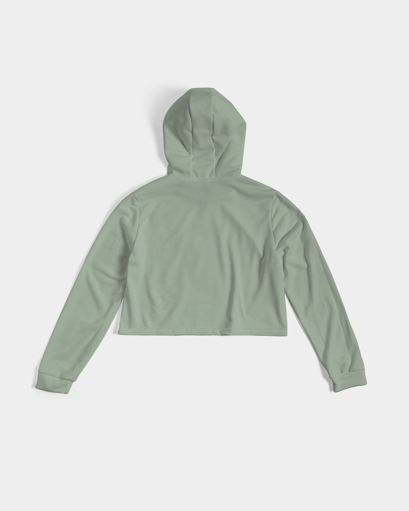 Signature Lucky Lime Sage Women's Cropped Hoodie