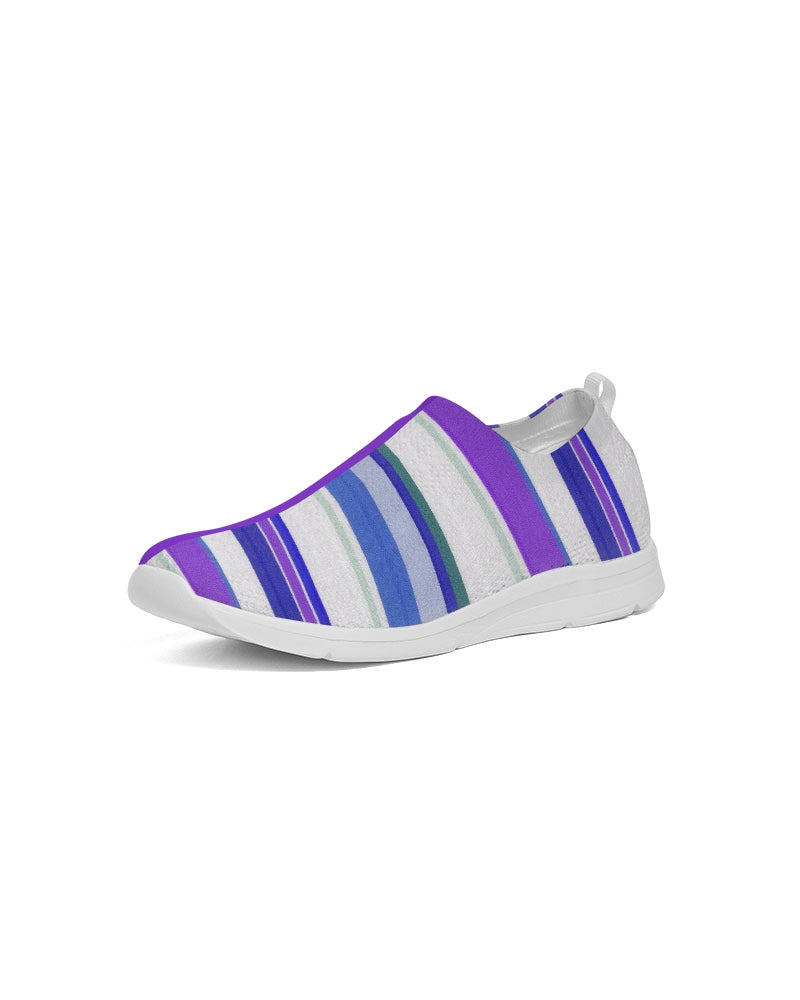 Split Personality Stripe Purple Men's Slip-On Flyknit Shoe