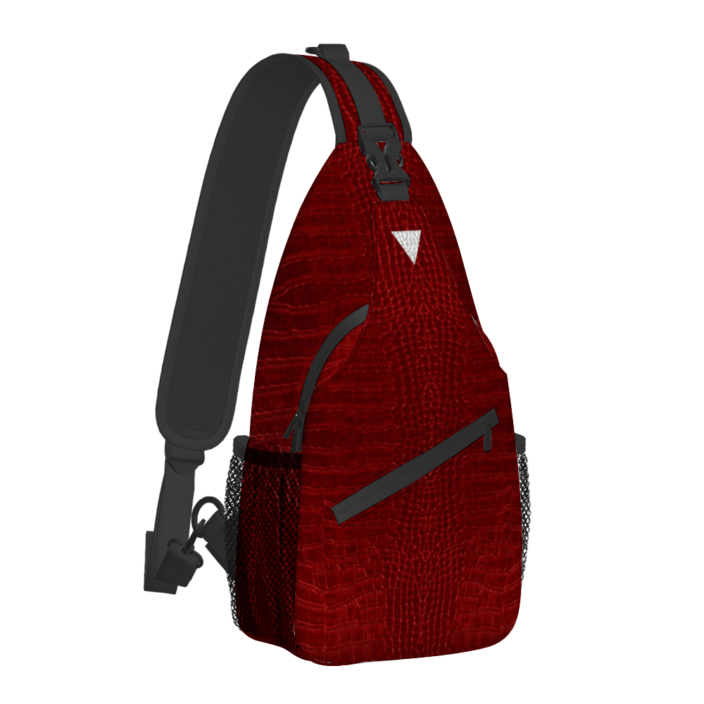 Croco Red Unisex Cross-body Bag Lightweight Fashion Messenger Bag | Always Get Lucky
