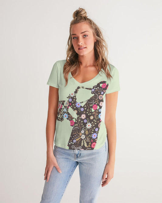 Jazz Man Women's V-Neck Tee