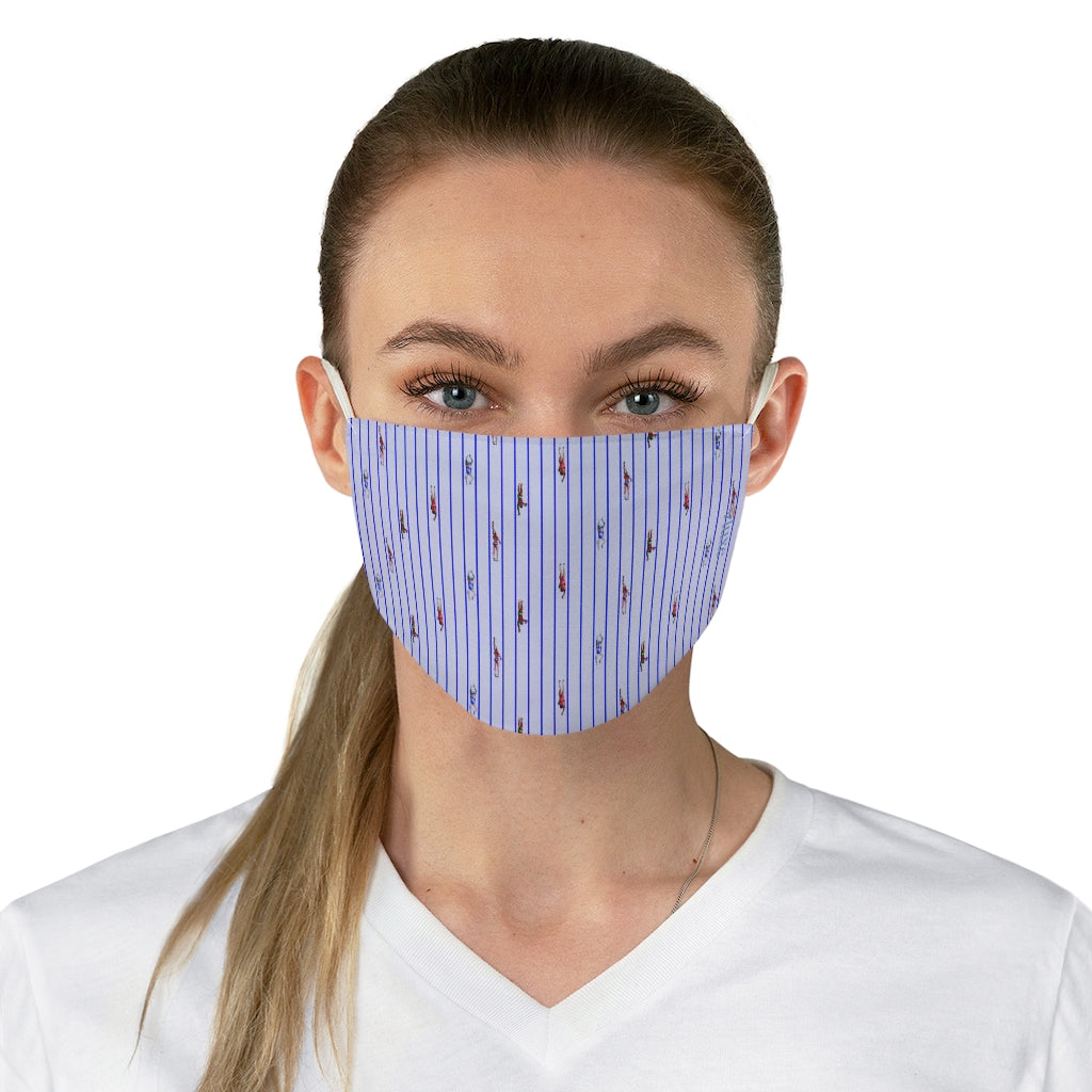 Swimmer Navy Double Layer Fabric Face Mask