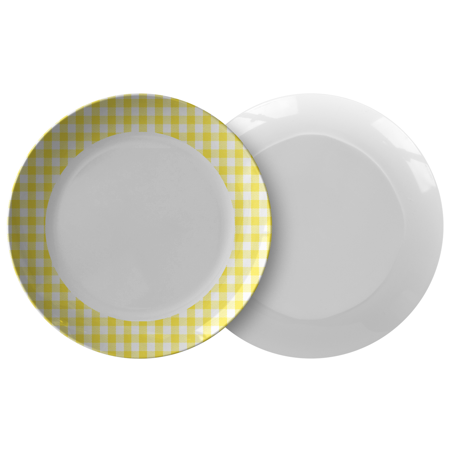 Sartorially Checked Lemon Plate