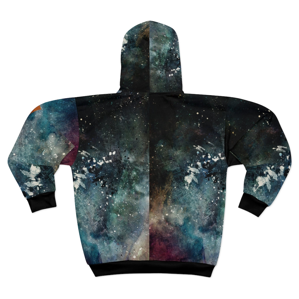 Corrosion AOP Unisex Zip Hoodie from Vluxe by Lucky Nahum