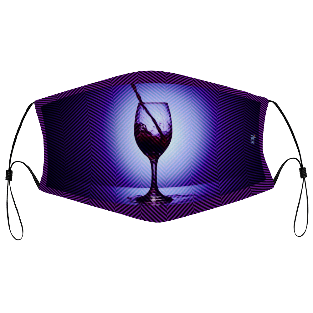 Vino Purple Face Cover with Filter Element for Adults