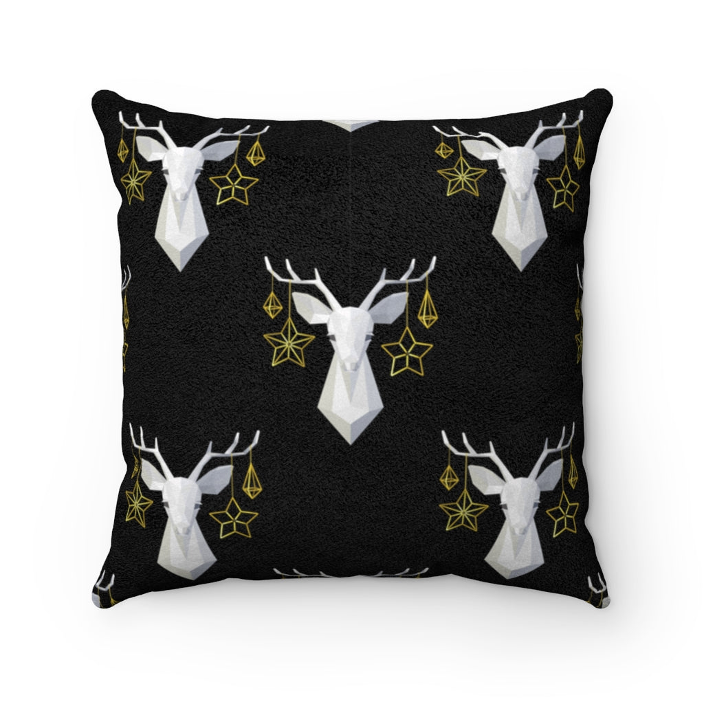 Christmas Raindeer Faux Suede Square Pillow from Vluxe by Lucky Nahum