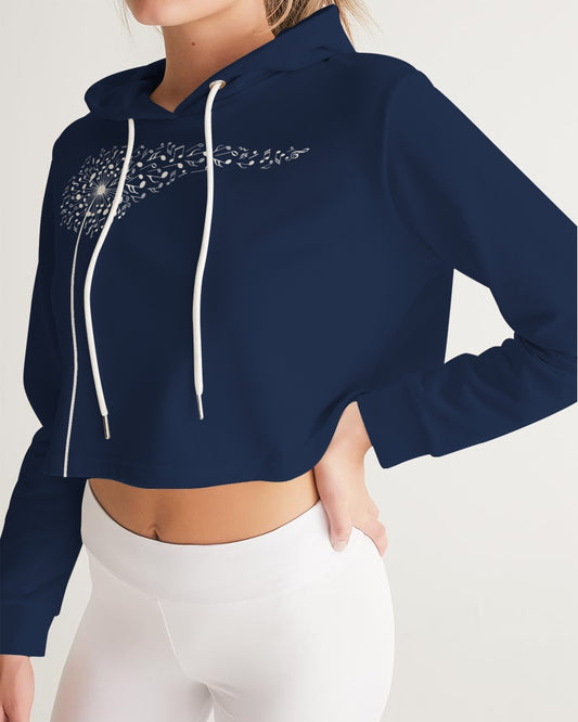 Music In The Air Women's All-Over Print Cropped Hoodie