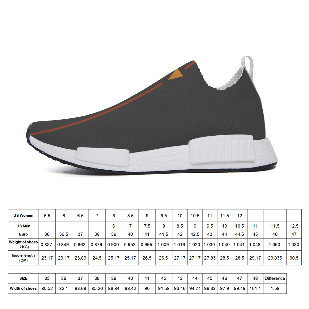 Split Gray Unisex Slip On Walking Shoes Lightweight Sneakers from Vluxe by Lucky Nahum