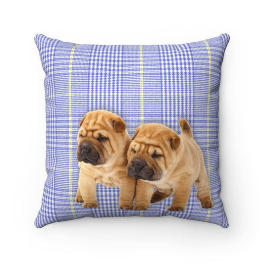 Shar The Pei Faux Suede Square Pillow