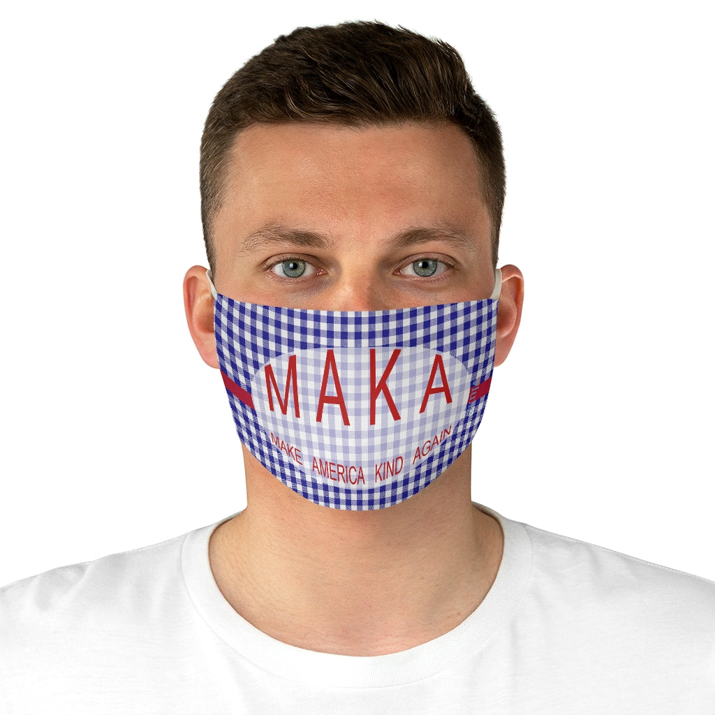 Make America Kind Again Check Double Layer Fabric Face Mask from Vluxe by Lucky Nahum