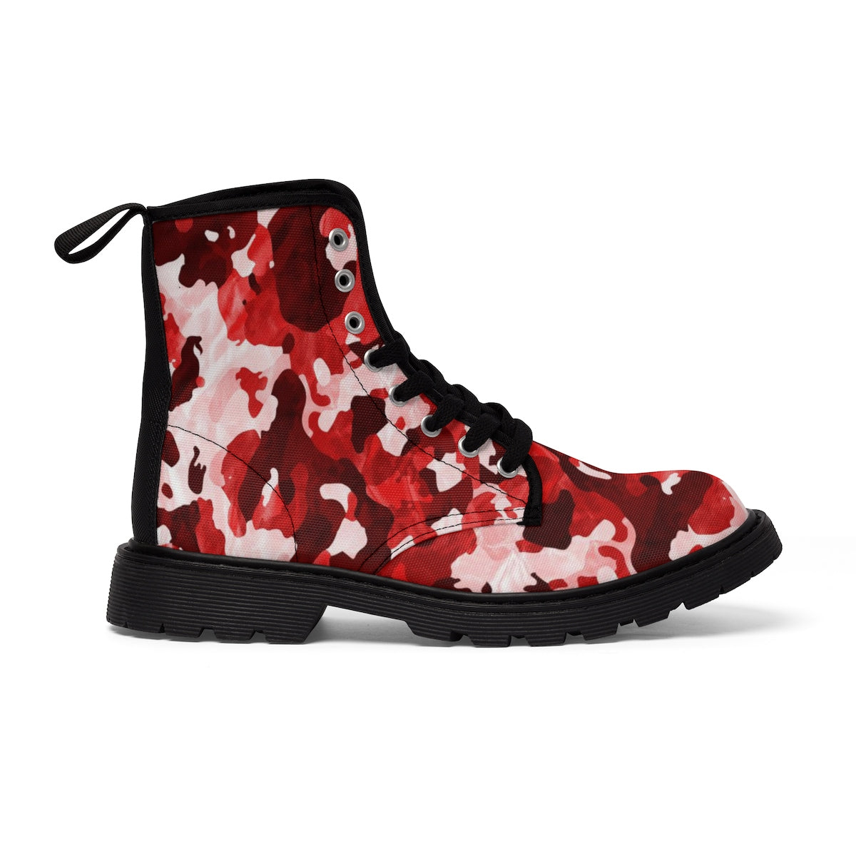 Camo Red Men's Canvas Boots