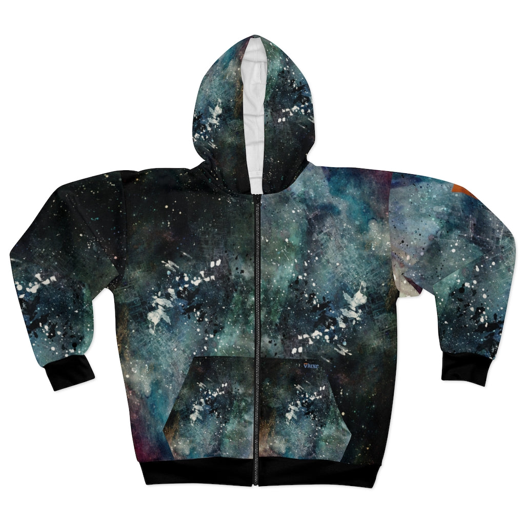 Corrosion AOP Unisex Zip Hoodie from Vluxe by Lucky Nahum