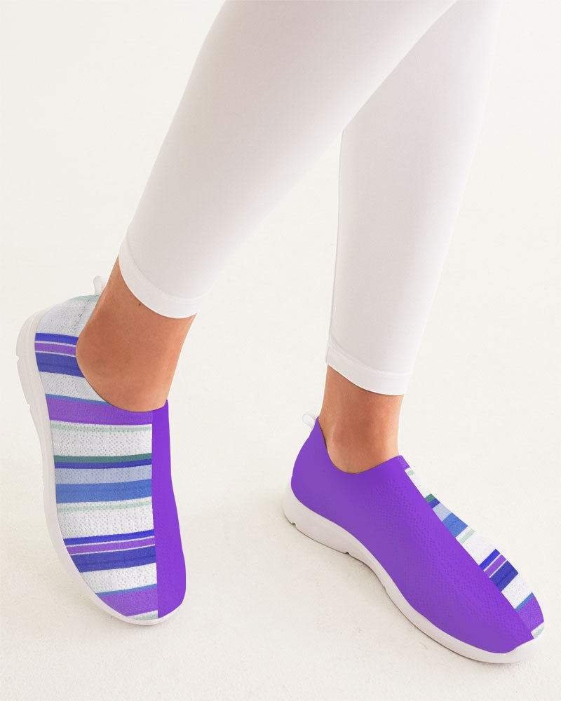 Split Personality Stripe Purple Women's Slip-On Flyknit Shoe
