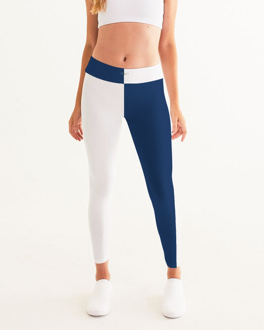 Blocks Navy Seas Women's Yoga Pants
