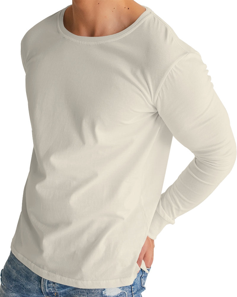 Solid State Of Mind Cream Men's Long Sleeve Tee
