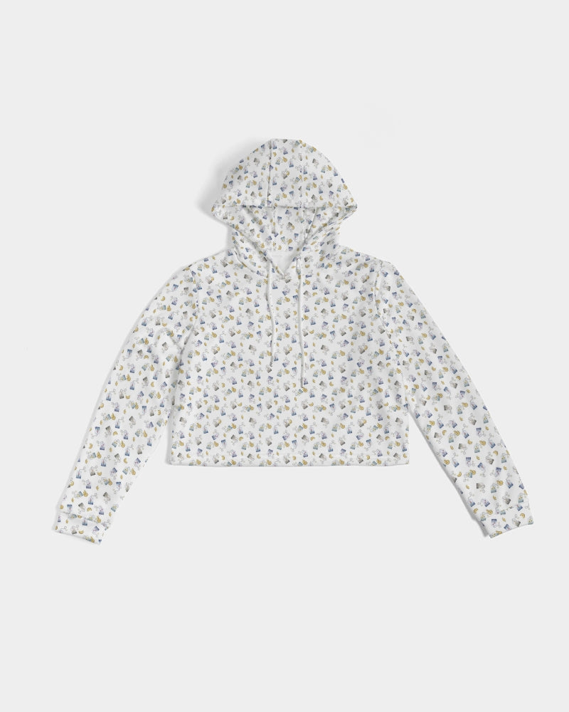 Tea Lover Women's Cropped Hoodie | Alwasy Get Lucky