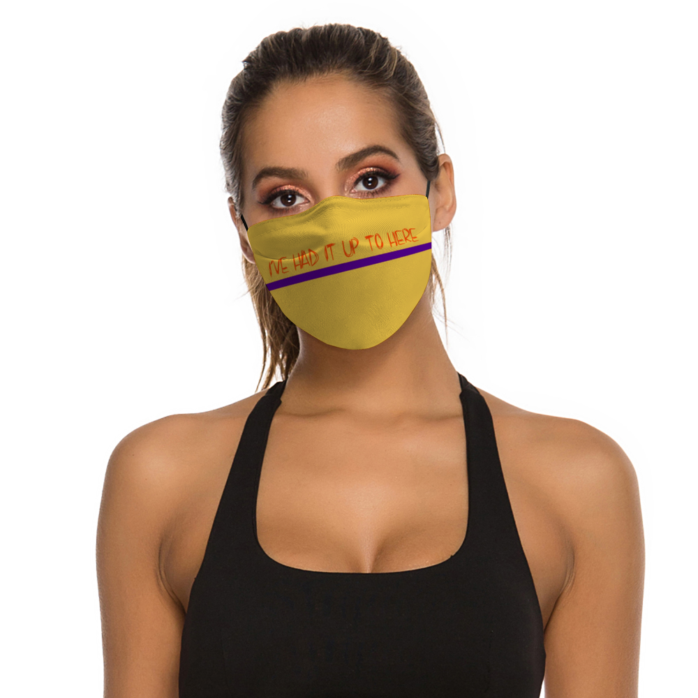 I'VE HAD IT - Yellow Customizable Face Cover with Filter Element for Adults