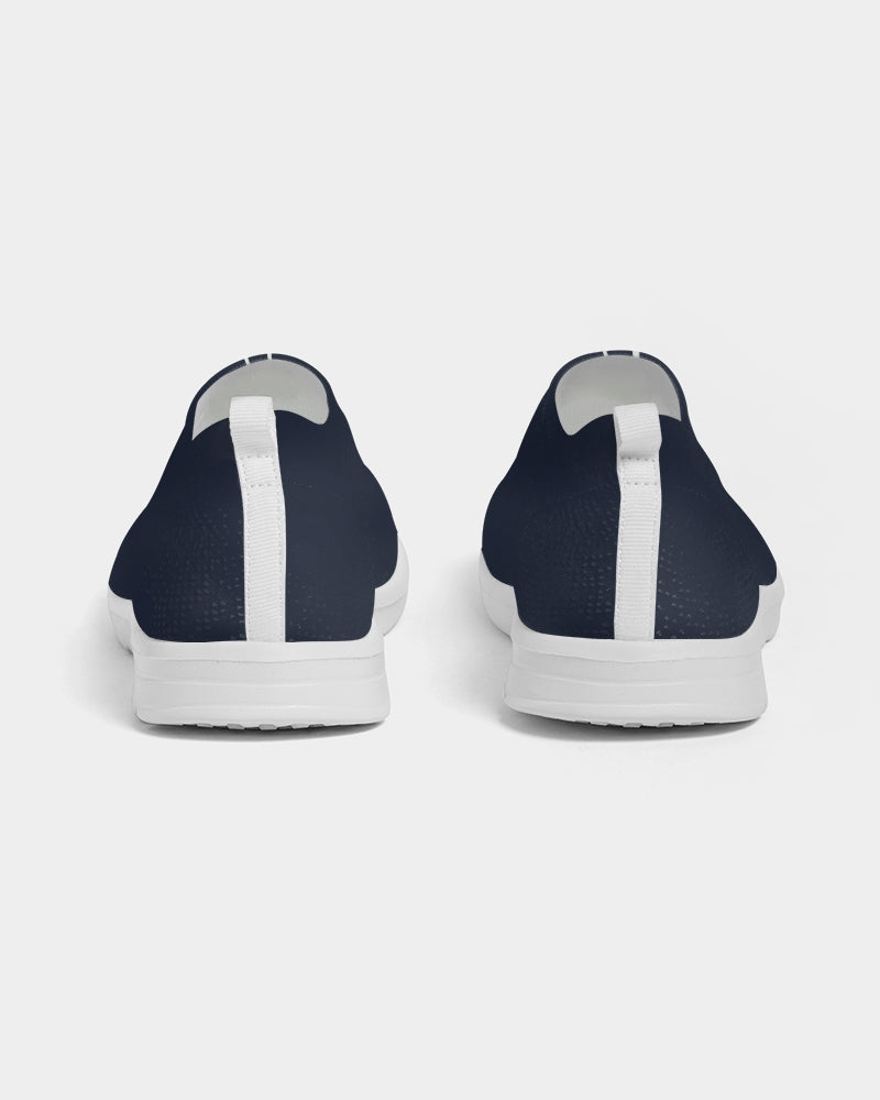 Lucky Lime Navy Geometric Women's Slip-On Flyknit Shoe