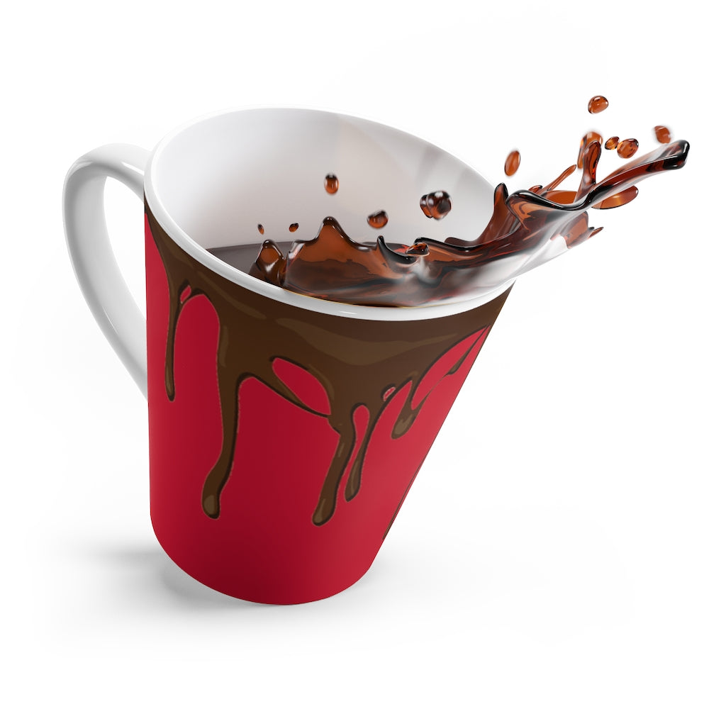 Dripped Scarlet Red Latte Mug from Vluxe by Lucky Nahum
