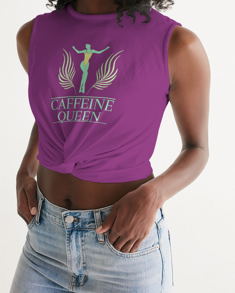 Caffeine Queen Purple Women's Twist-Front Tank