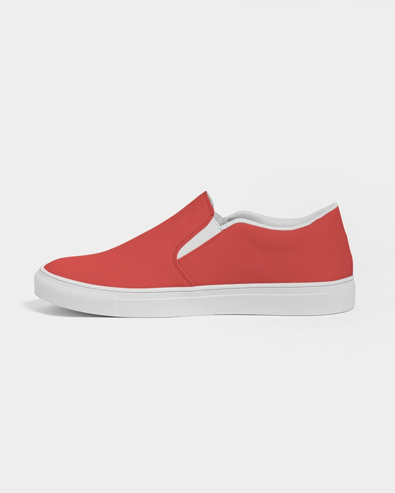 Split Personality Stripe Red Men's Slip-On Canvas Shoe