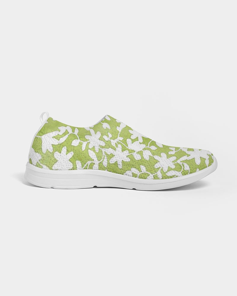 Camo Flower Grass Men's Slip-On Flyknit Shoe