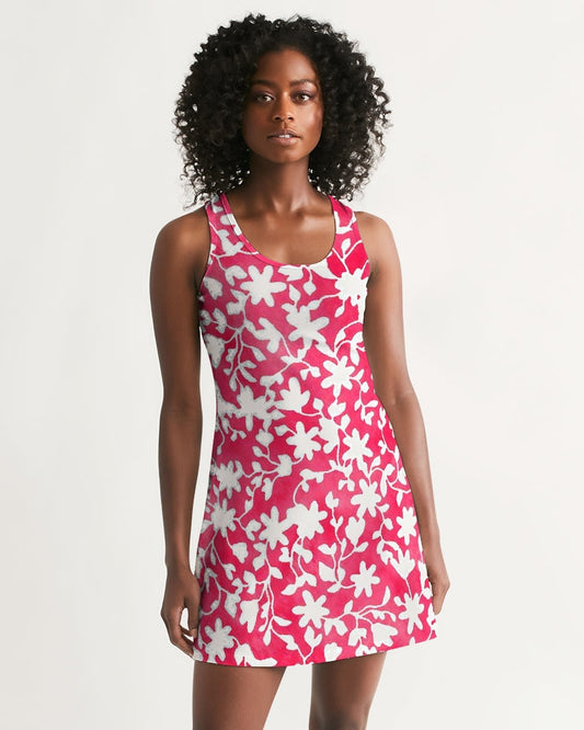 Camo Flower Flame Women's Racerback Dress