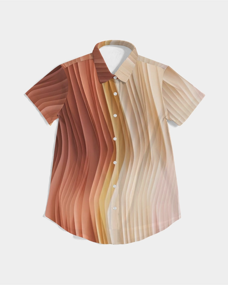 Wavy Gravy Women's Short Sleeve Button Up | Always Get Lucky