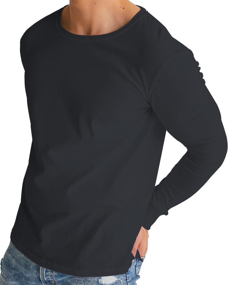 Solid State Of Mind Black Men's Long Sleeve Tee