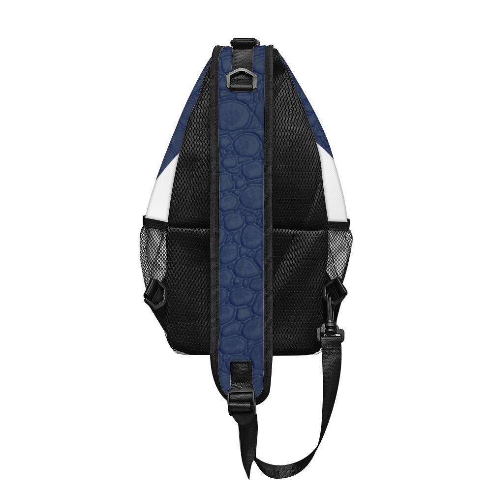 Croco Navy Unisex Cross-body Bag Lightweight Fashion Messenger Bag | Always Get Lucky