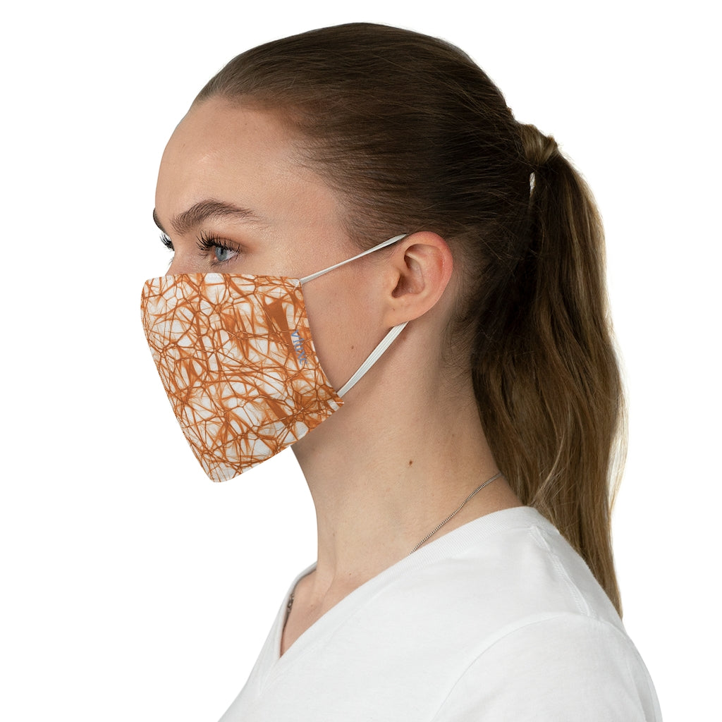 Wired Orange Double Layer Fabric Face Mask