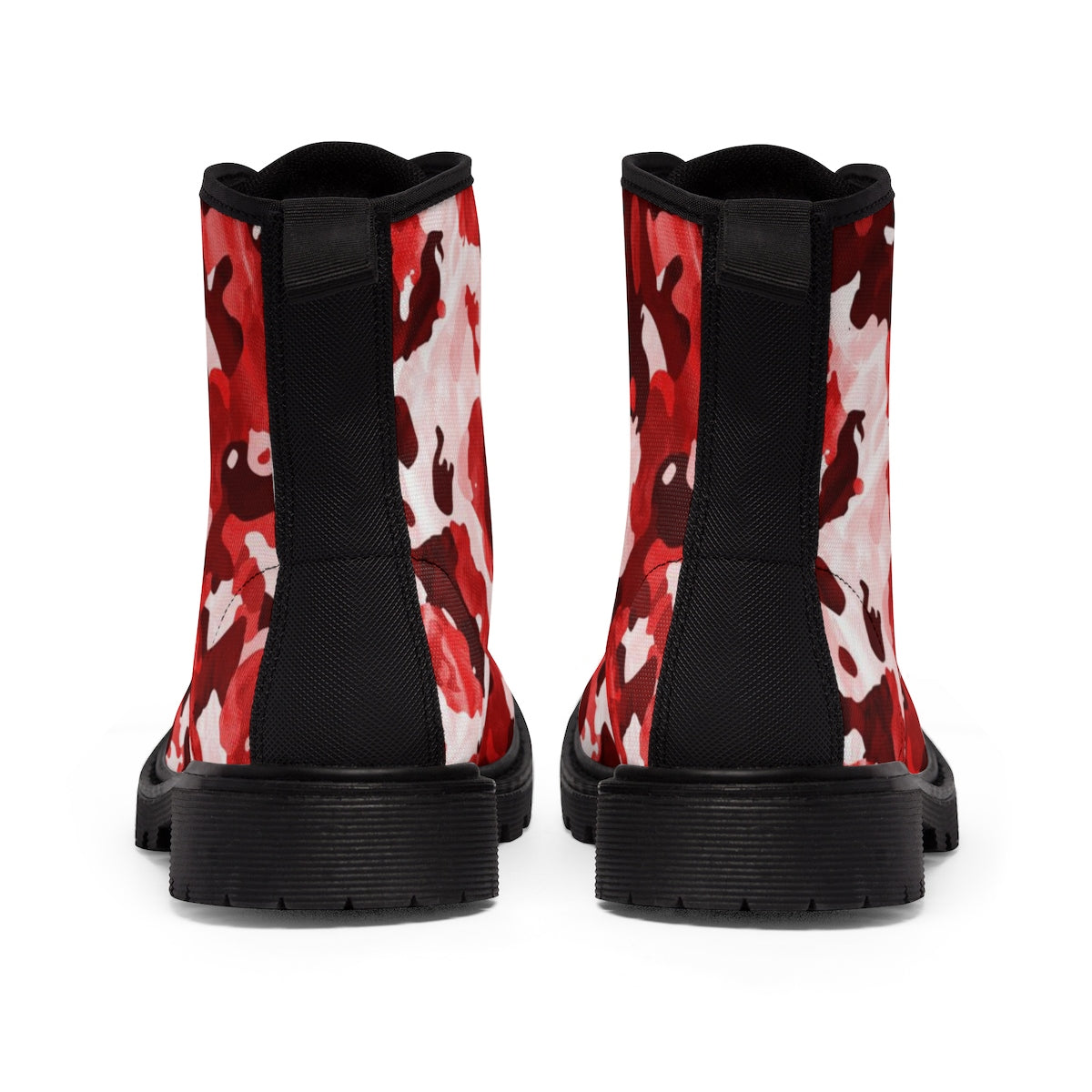 Camo Red Men's Canvas Boots