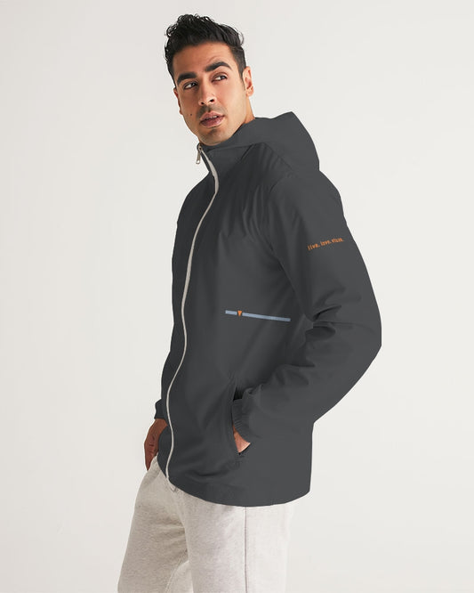 The Split Gray Men's Windbreaker | Alway Get Lucky