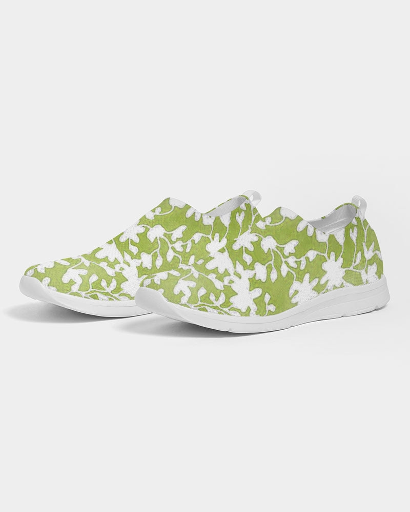 Camo Flower Grass Men's Slip-On Flyknit Shoe