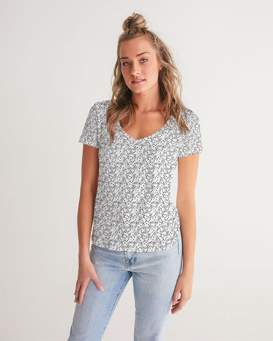 Roll The Dice Women's V-Neck Tee | Always Get Lucky