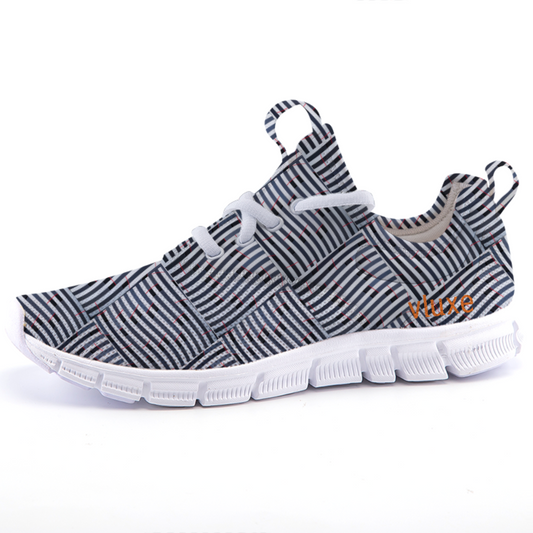 CHECKERED STRIPE Lightweight fashion sneakers casual sports shoes