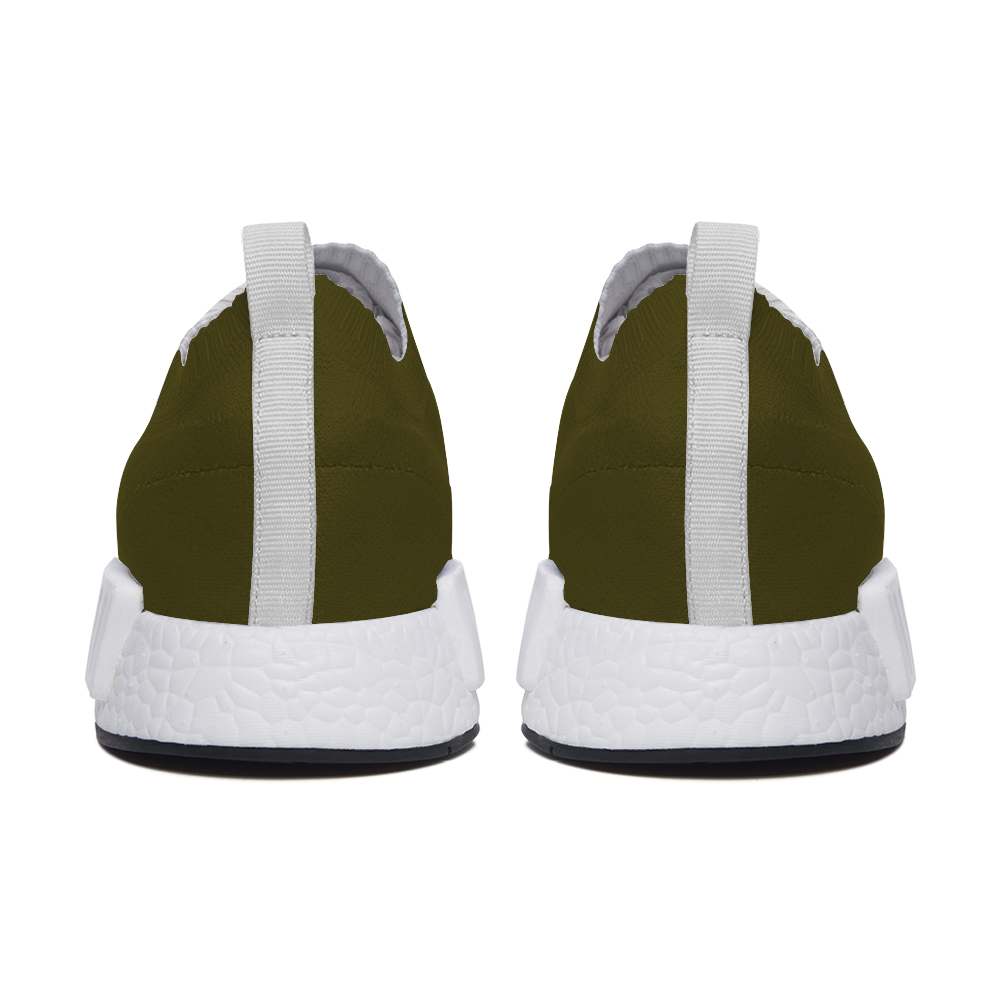 Split Olive Unisex Slip On Walking Shoes Lightweight Sneakers from Vluxe by Lucky Nahum
