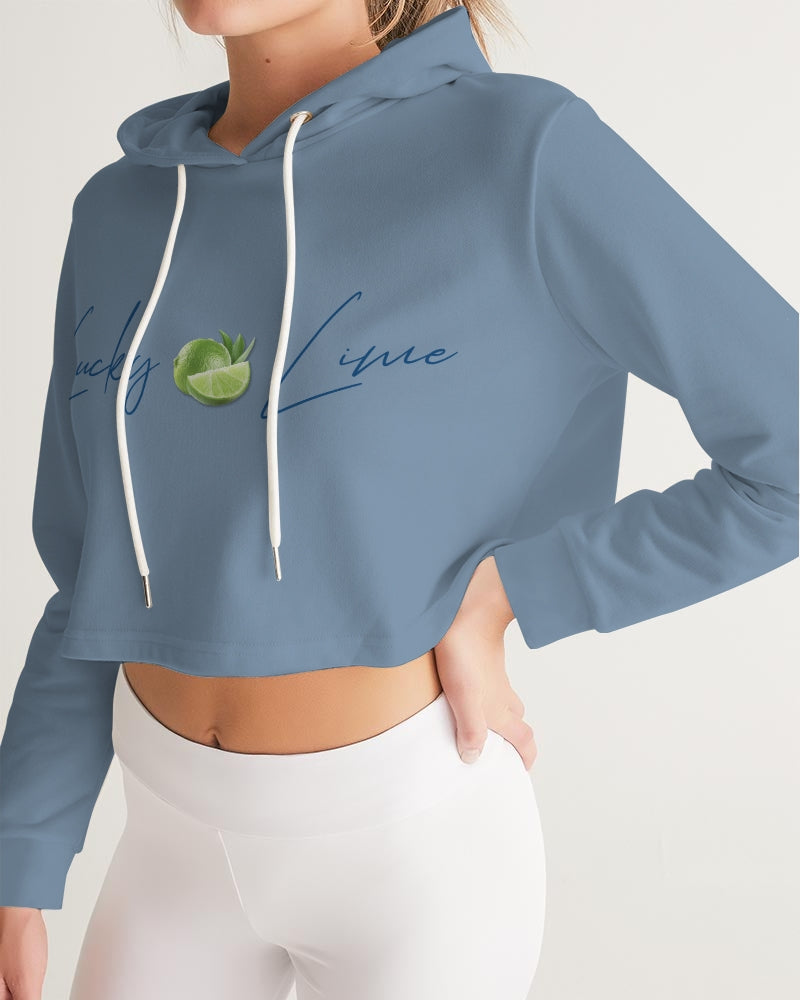 Signature Lucky Lime Tabil Women's Cropped Hoodie