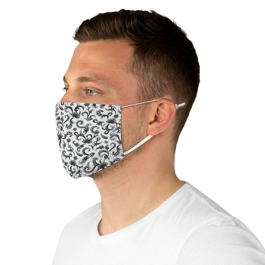 Tapestry White Fabric Face Mask from Vluxe by Lucky Nahum