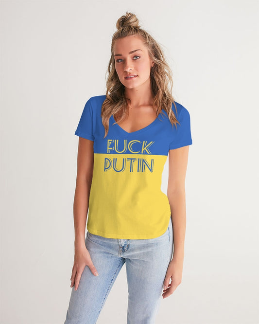 Fuck Putin Women's V-Neck Tee