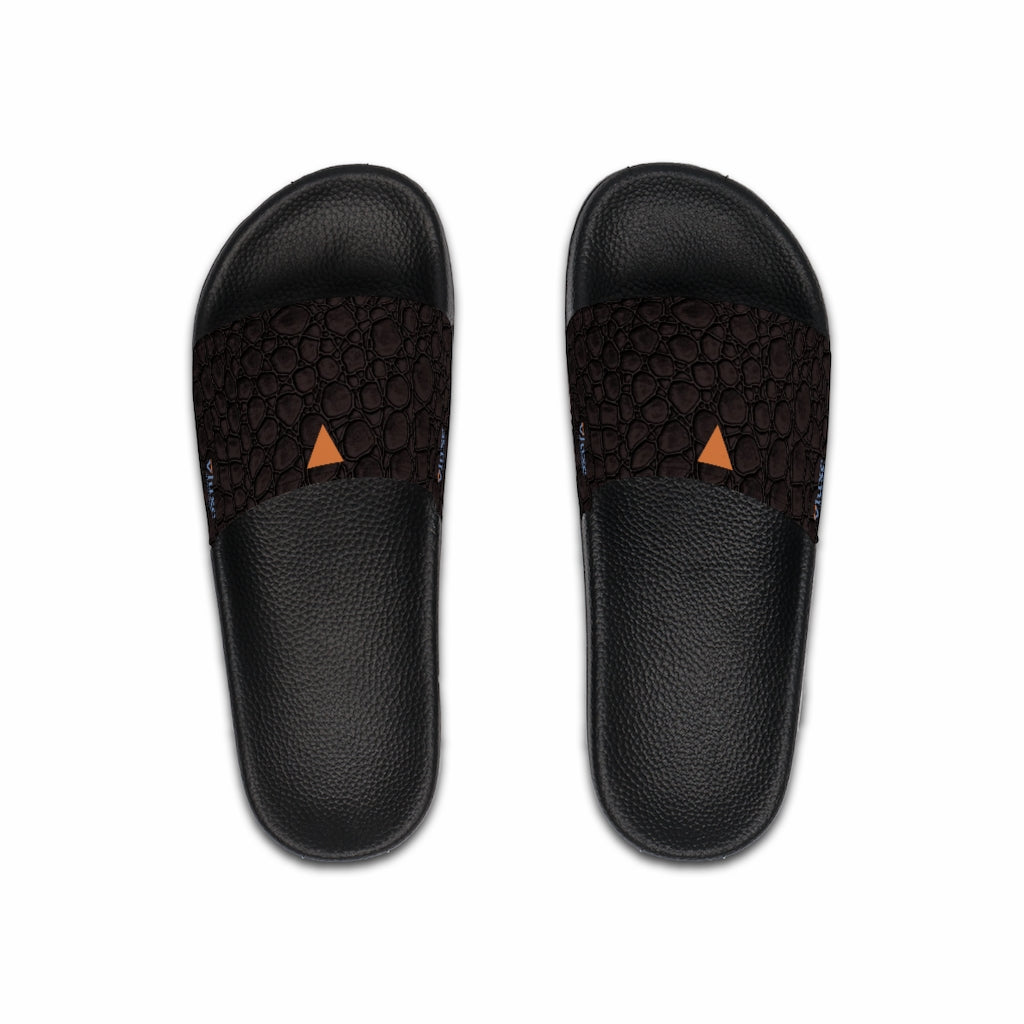 Salento Black Men's Slide Sandals