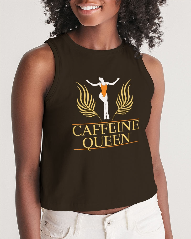 Caffeine Queen Black Women's Cropped Tank