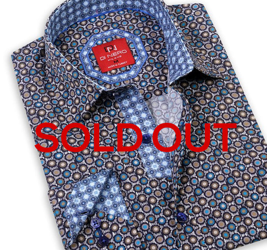 KLEIN TEAL Long Sleeve Print Shirt