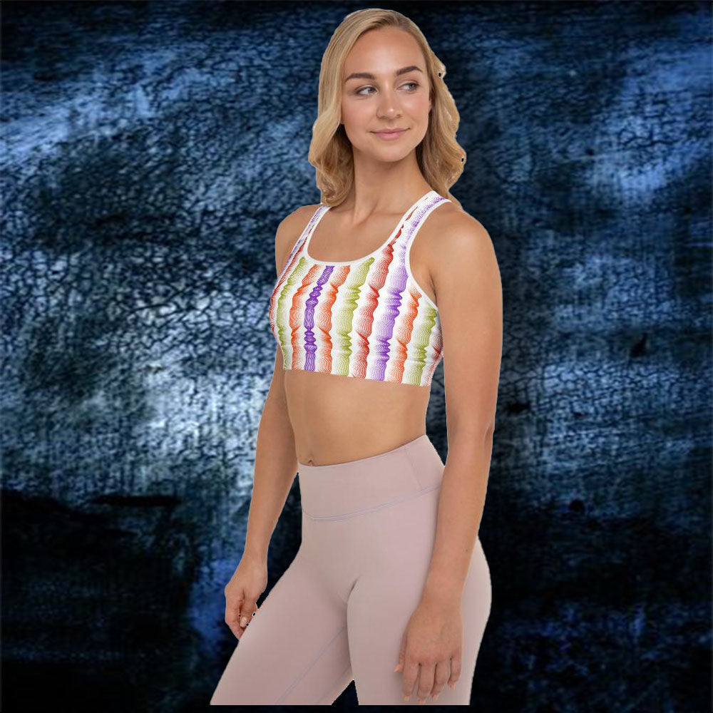 Squiggles Padded Sports Bra