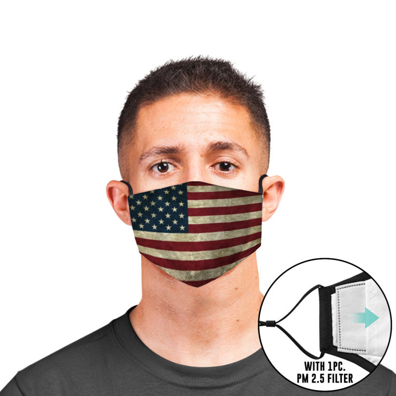 USA Custom Adjustable Filtered Face Mask