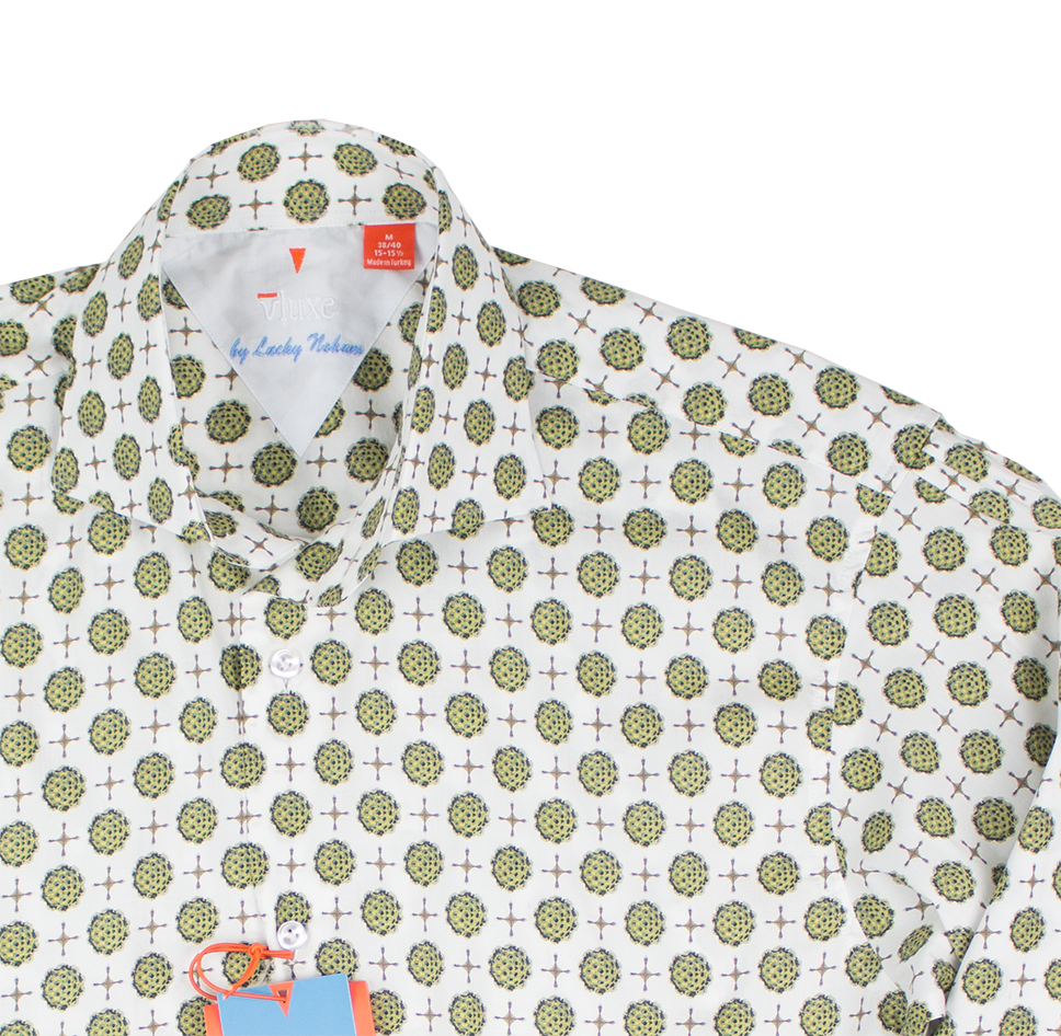 Digital Print Braavos White Button Up Shirt