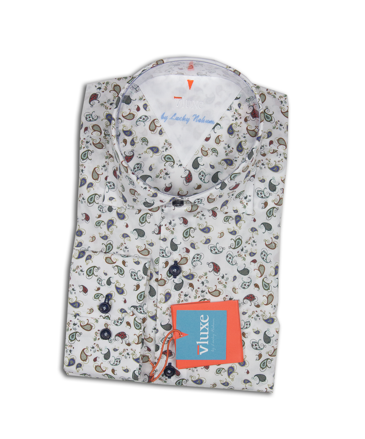 Digitally Printed Paisley Button Up Shirt