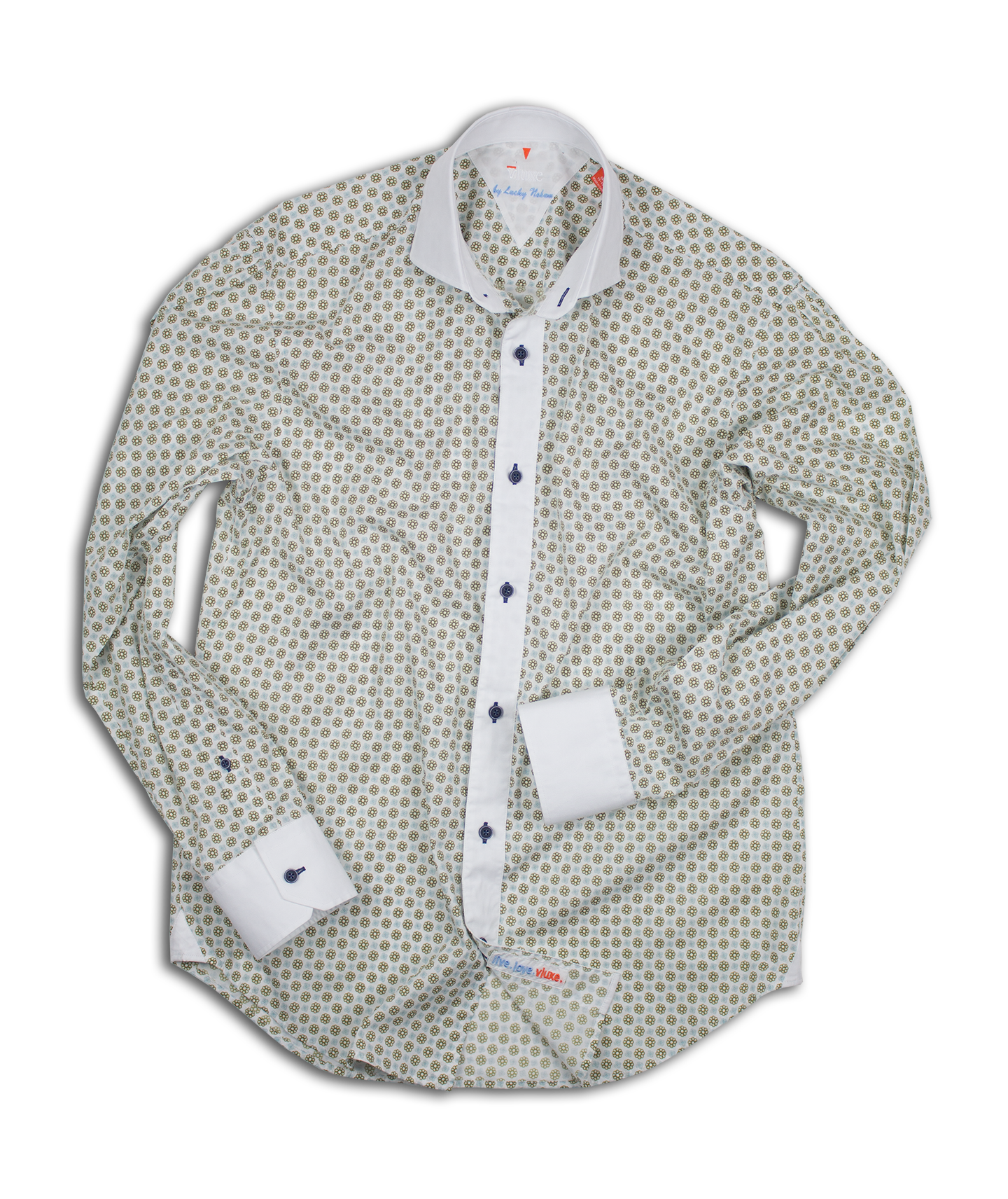 Digital Printed Foulard Floral Button Up Shirt